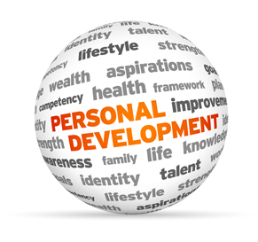 Image with words representing personal development